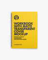 Workbook with Matte Transparent Cover Mockup