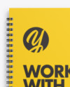 Workbook with Matte Transparent Cover Mockup