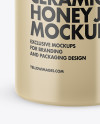 Glossy Ceramic Honey Jar Mockup