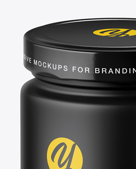 Matte Ceramic Honey Jar Mockup