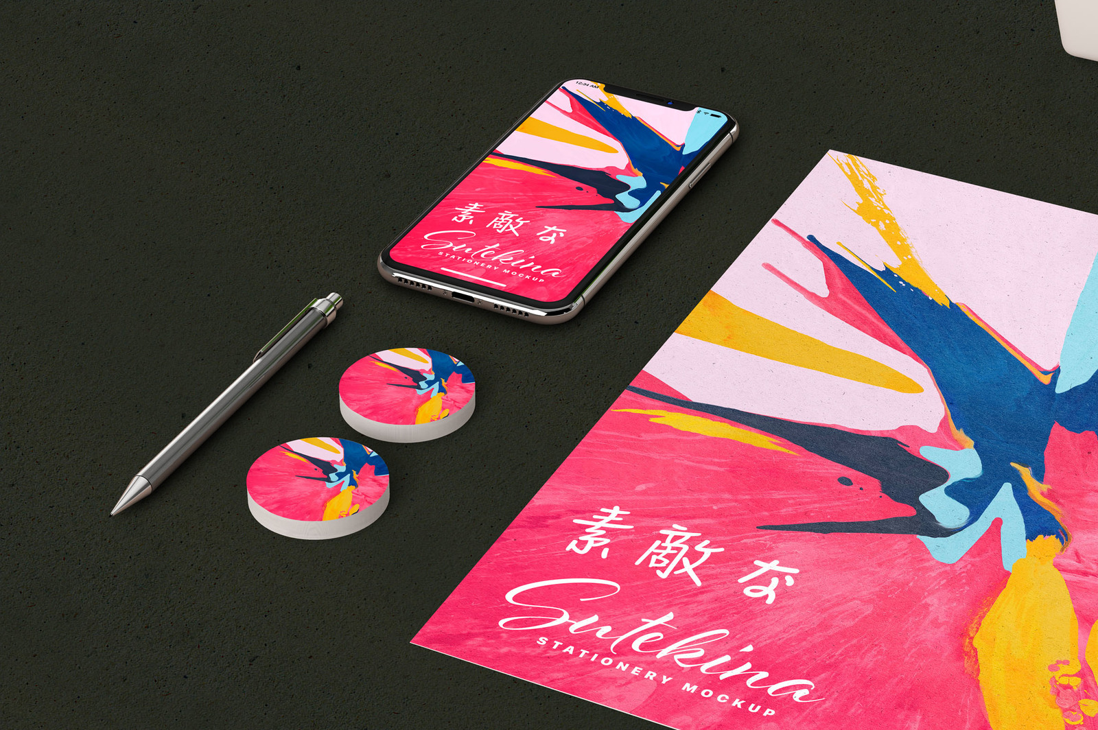 Sutekina Stationery Design Mockup