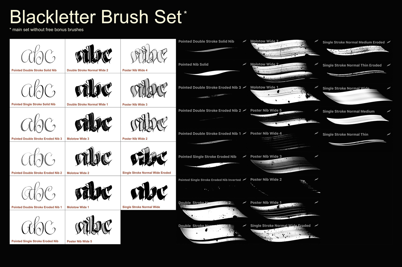 Blackletter Pro Brushes for Procreate