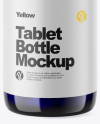 Blue Tablet Bottle Mockup