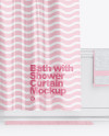 Bath w/ Glossy Shower Curtain Mockup