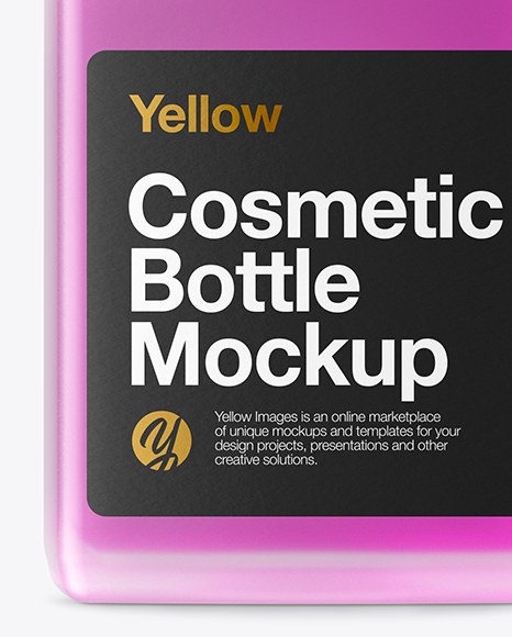 Frosted Glass Cosmetic Bottle Mockup