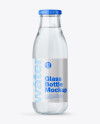 Clear Glass Water Bottle Mockup