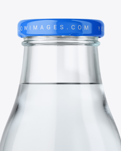 Clear Glass Water Bottle Mockup