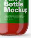 Clear Glass Bottle With Tomato Juice Mockup