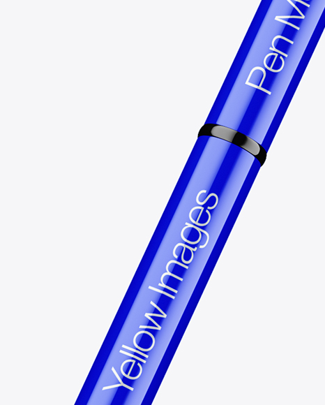 Glossy Ballpoint Pen Mockup