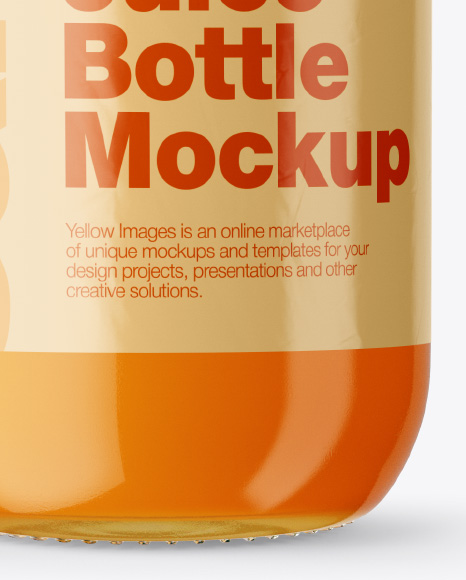 Clear Glass Bottle With Carrot Juice Mockup