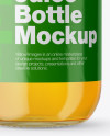 Clear Glass Bottle With Apple Juice Mockup