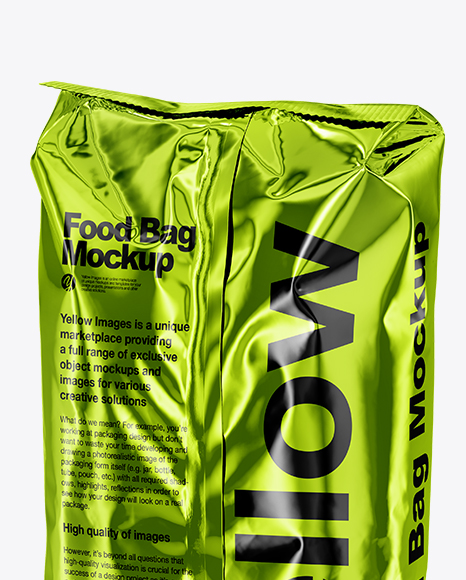 Metallic Food Bag Mockup