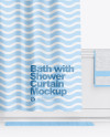 Bath w/ Matte Shower Curtain Mockup