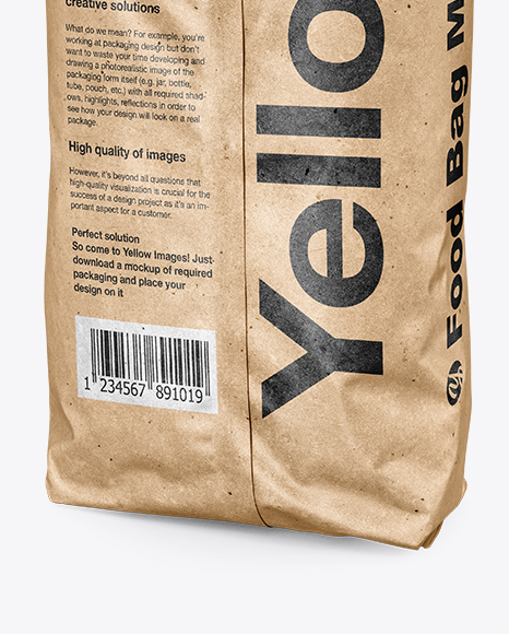 Kraft Food Bag Mockup
