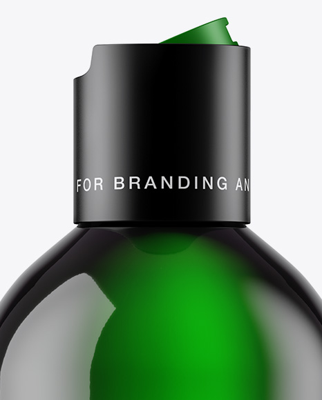 Green Cosmetic Bottle Mockup