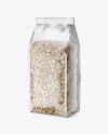Food Bag w/ Oatmeal Mockup Food Bag w/ Oatmeal Mockup
