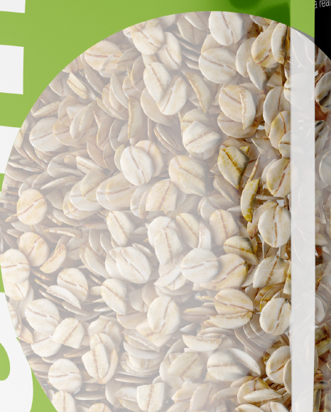 Food Bag w/ Oatmeal Mockup Food Bag w/ Oatmeal Mockup