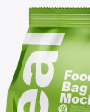 Food Bag w/ Oatmeal Mockup Food Bag w/ Oatmeal Mockup