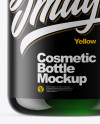 Green Cosmetic Bottle Mockup