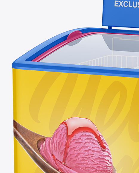 Ice Cream Fridge Mockup