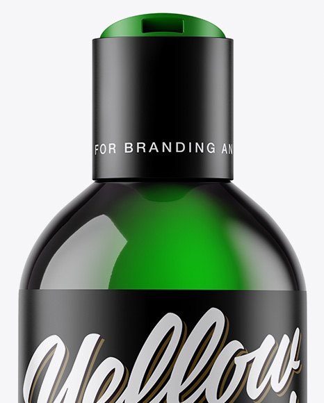 Green Cosmetic Bottle Mockup