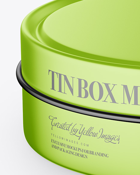 Metallic Tin Box Mockup