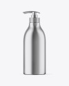 Metallic Bottle with Pump Mockup