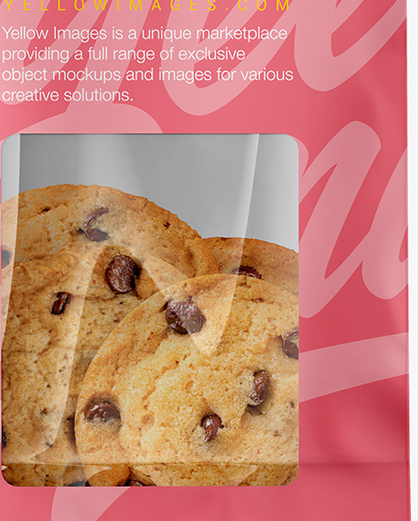 Paper Bag with Cookie Mockup