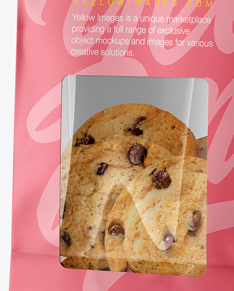 Paper Bag with Cookie Mockup