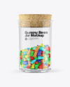 Gummy Bears Glass Jar With Cork Mockup