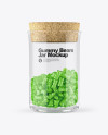 Gummy Bears Glass Jar With Cork Mockup