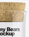 Gummy Bears Glass Jar With Cork Mockup