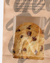 Kraft Bag with Cookie Mockup