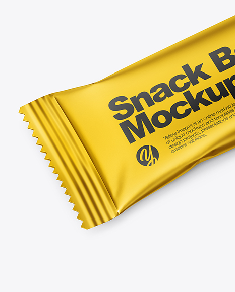 Matte Metallic Snack Bar Mockup