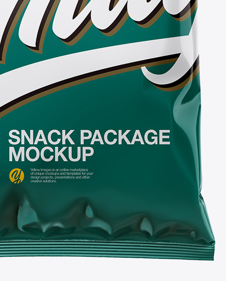 Glossy Snack Package Mockup