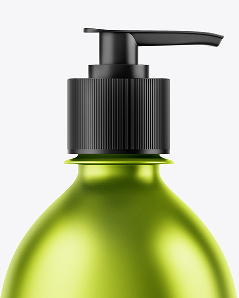 Matte Metallic Liquid Soap Bottle Mockup