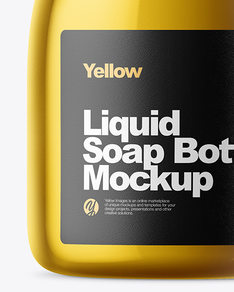 Metallic Liquid Soap Bottle Mockup