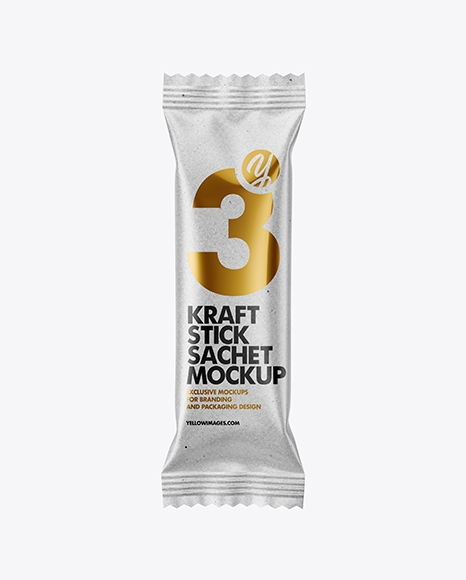 Kraft Stick Sachet Mockup