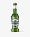 330ml Green Glass Beer Bottle Mockup