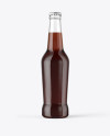 330ml Clear Glass Brown Ale Mockup