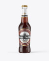 330ml Clear Glass Brown Ale Mockup