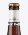 330ml Amber Glass Bottle With Red Ale Mockup