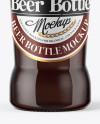 330ml Amber Glass Bottle With Red Ale Mockup