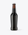 330ml Amber Glass Stout Beer Bottle Mockup