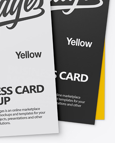Three Business Cards Mockup