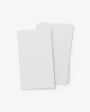 Three Paper Business Cards Mockup