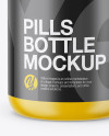 Matte Plastic Pills Bottle Mockup - Front View