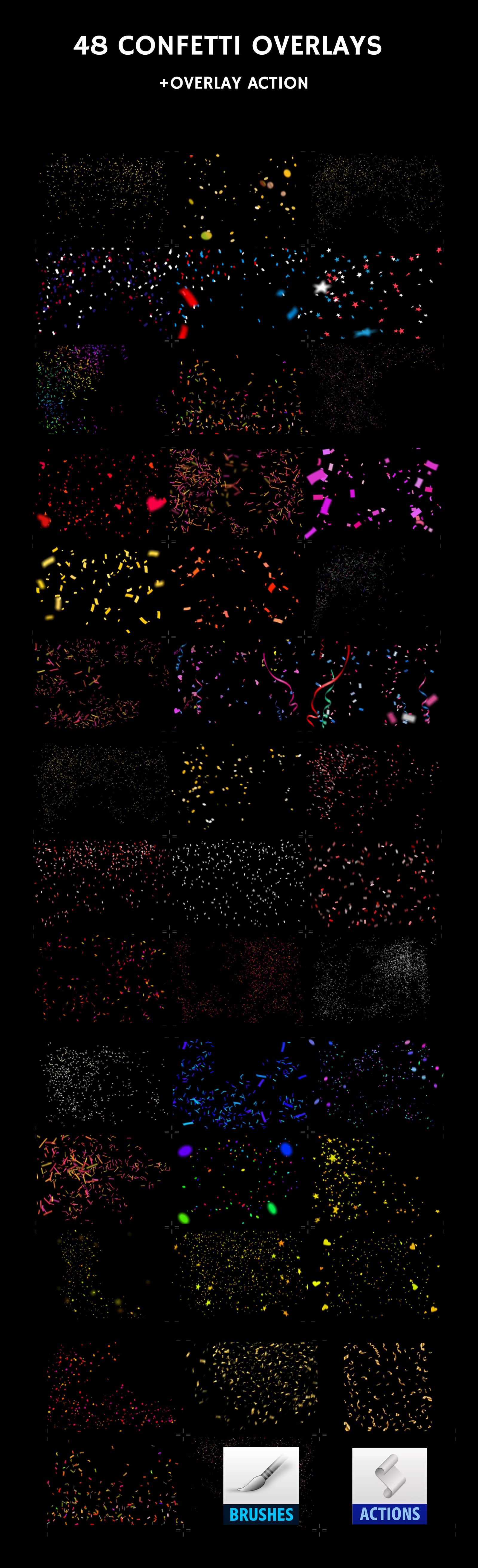 48 Confetti Photo Overlays 48 Confetti Photo Overlays