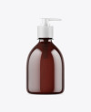 Amber Liquid Soap Bottle Mockup