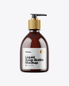 Amber Liquid Soap Bottle Mockup